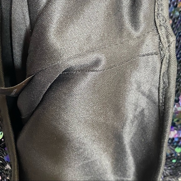 Lulus Lookin' Slick Black Multi Sequin Long Sleeve Bodycon Dress - Picture 3 of 9